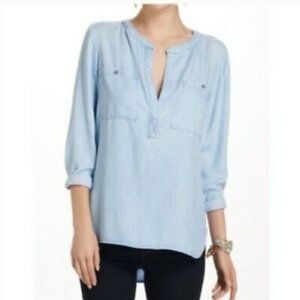 cloth & stone light blue chambray pullover tunic